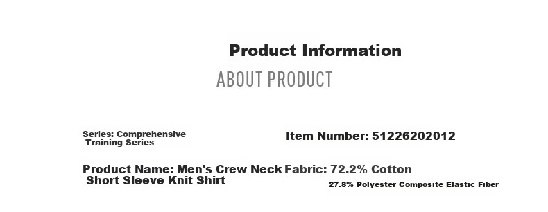 Erke Men's Summer New Sports T-Shirt Casual Outdoor Quick-Dry Antibacterial Ice-Feel Crew Neck 24
