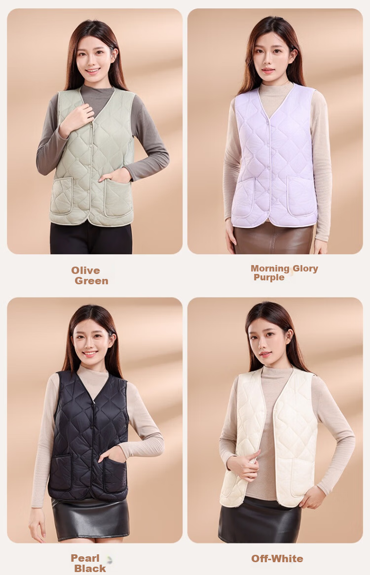 MiiOW [10A Antibacterial] Women's Wool Vest 2025 Autumn Winter Solid Color Sleeveless Warm Outerwear 9