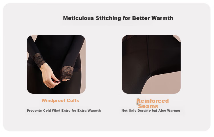 GRACEWELL Lace Ultra-Thin Base Layer Thermal Underwear Set for Women Autumn Skin-Friendly Invisible Seamless Winter New Arrival 9