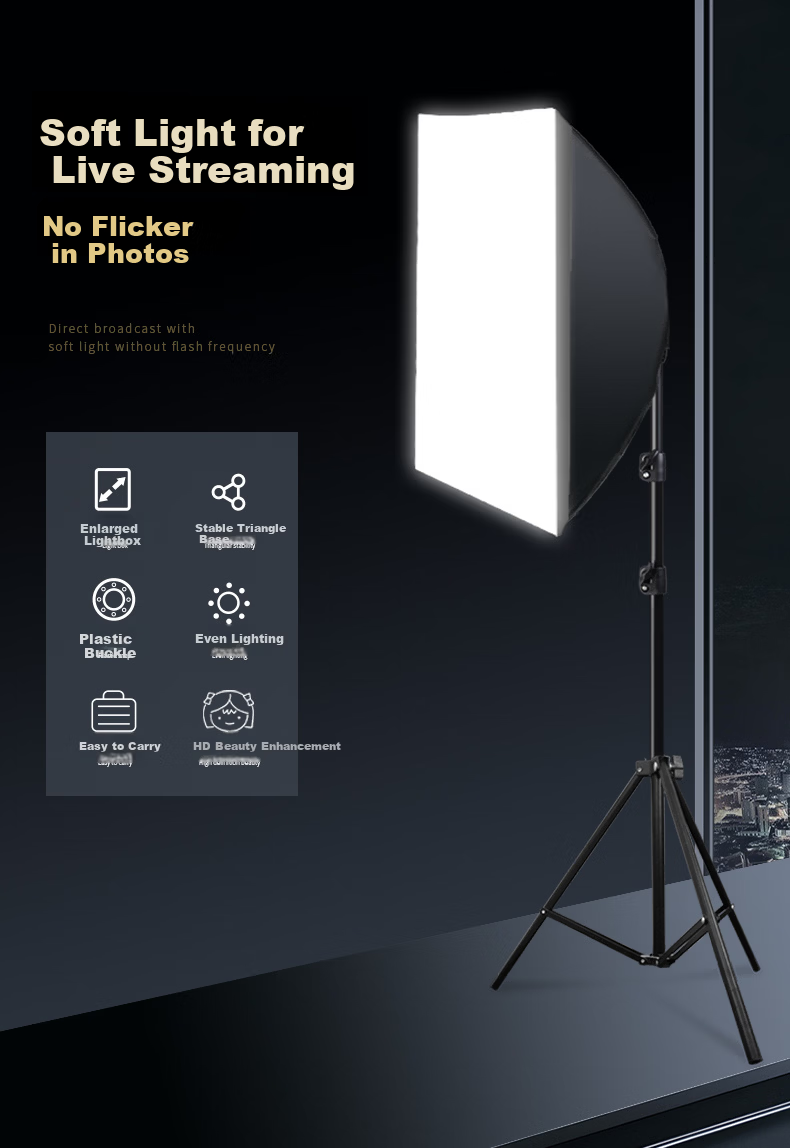 Photography Gadget [Hot Sale 50K+] Live Streaming Fill Light Studio Kit LED Outdoor Portrait Continuous Softbox Lighting Equipment for Influencers 15