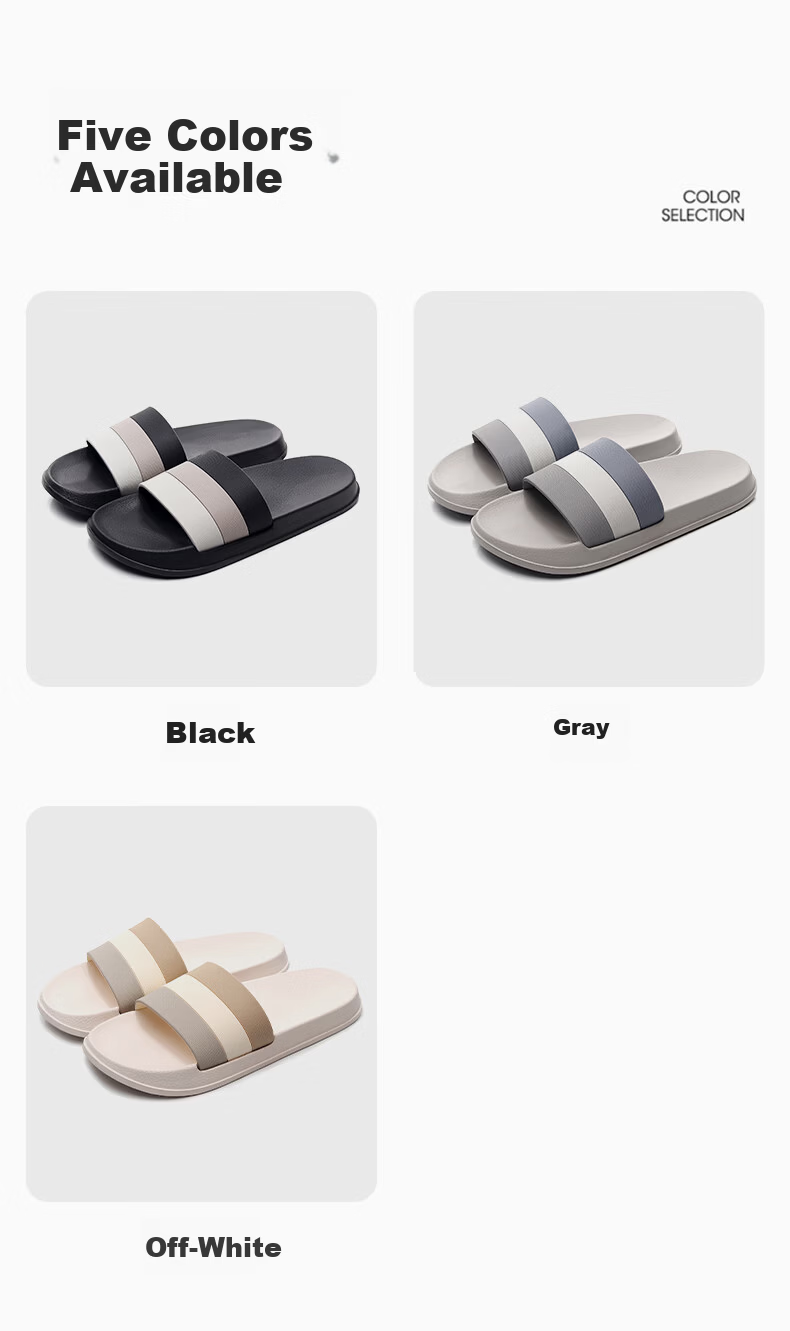 Ganmai Men's Summer Indoor Bathroom Non-Slip EVA Slippers Grey Size 43-44 6