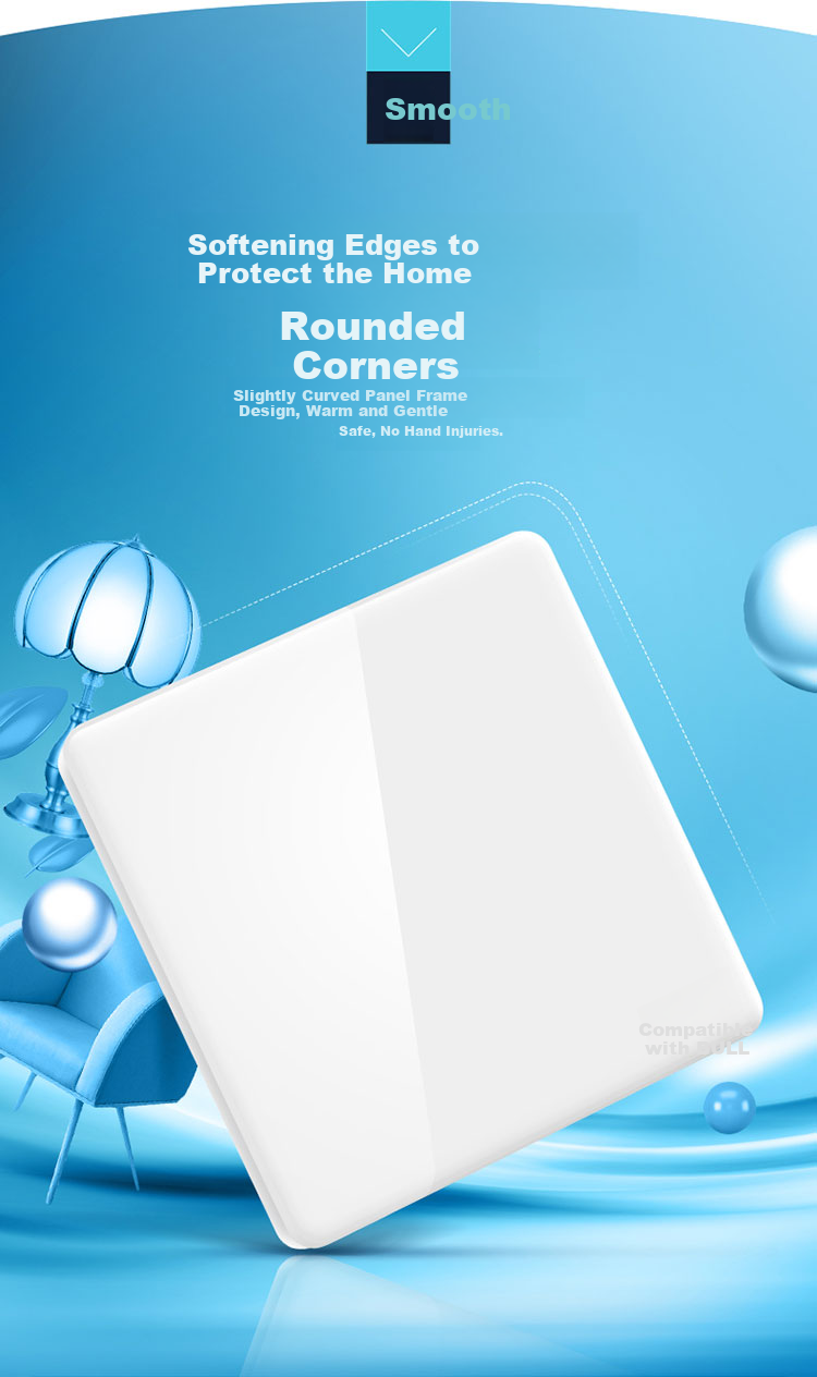 BULL G28 Series Blank Panel White 86 Type Panel G28B101 Pearl White Concealed Installation 2