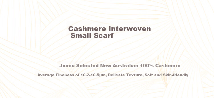 JIUMU 100% Cashmere Small Scarf for Women Autumn Winter Warm Neck Warmer Gift Box for Girls and Moms Birthday Present 2