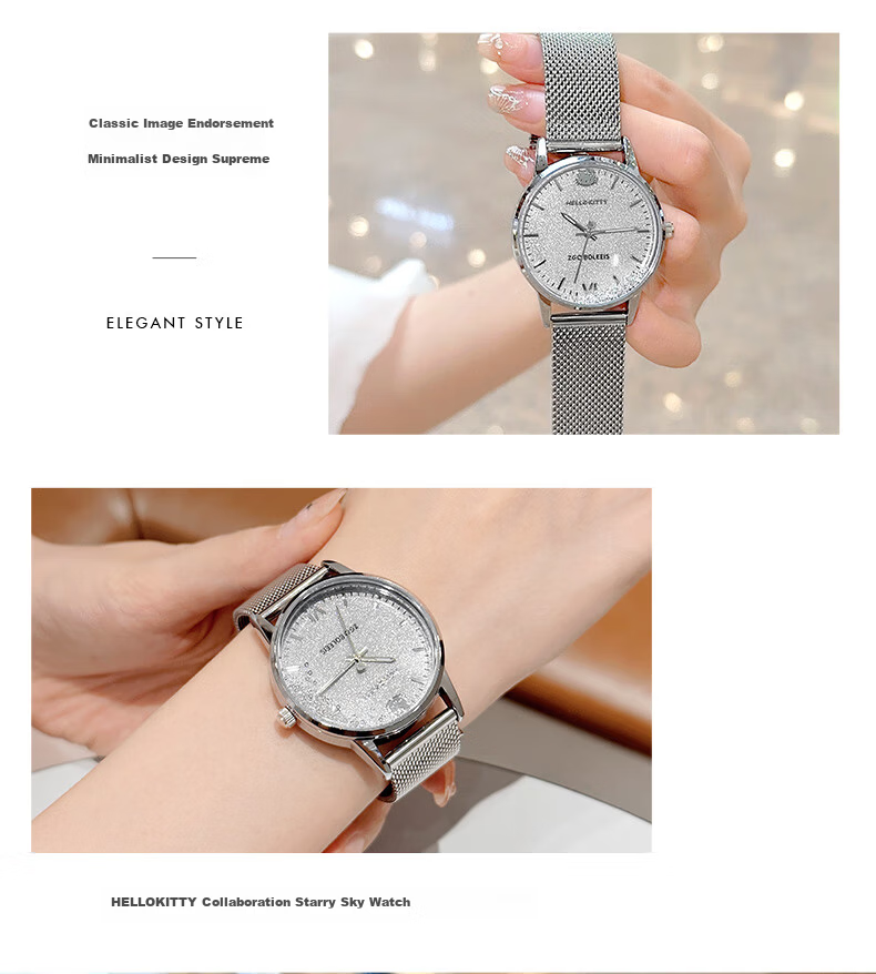 Hello Kitty Sanrio Women's Luxury Fashion Mechanical Style Quartz Watch Birthday Valentine's Day Gift for Girlfriend 256 10