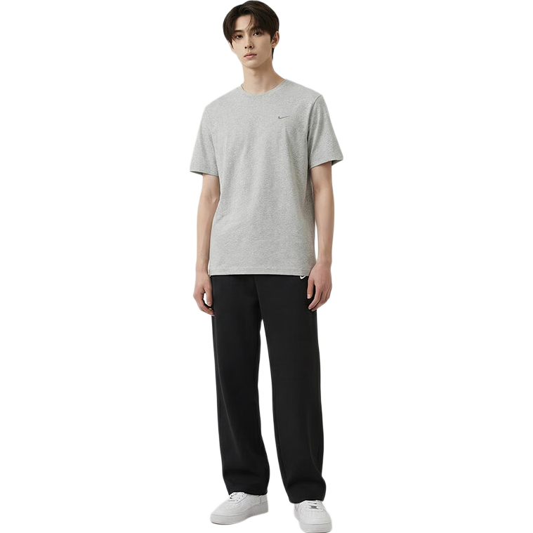NIKE Spring And Summer Men's Short-Sleeve T-Shirt, Quick-Drying Breathable, Sports Casual DV9832-097 Gray L