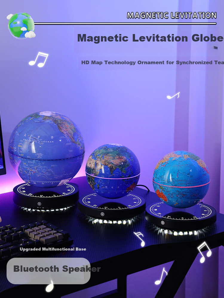 Hengyi Floating 3D Globe with Bluetooth Playback 20cm Illuminated Auto-Rotating Children's Toy New Year Gift 2