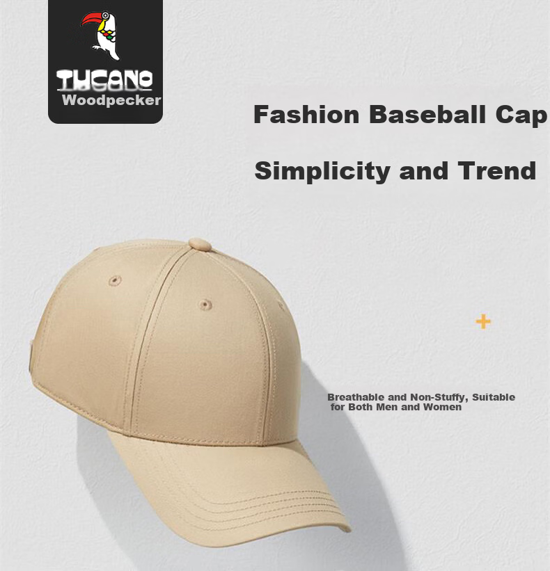 TUCANO Men's Baseball Cap Hard Top Vintage Duckbill Cap Women's Four-Season Outdoor Sports Fishing Sunshade Sun Protection Hat 1