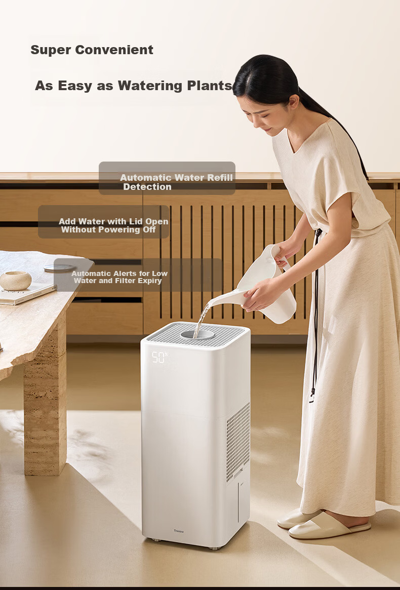 Shuxinfeng [Same Model as Weijia] G1 Fully Disassembled Mist-Free Humidifier Quiet Bedroom Sterilization Suitable for Babies and Adults Large Capacity Home Use Premium Gift 17