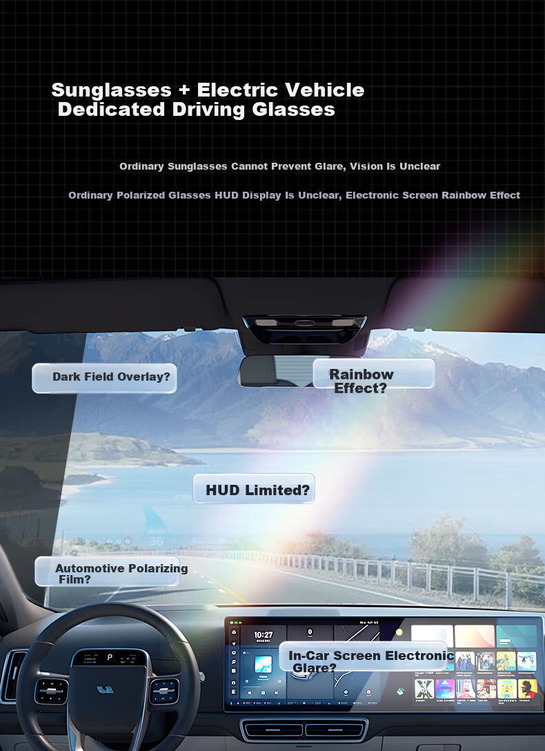 Jiaboli Polarized Photochromic Sunglasses for Men HUD Dedicated Day and Night Driving Glasses 2026 New Model 1