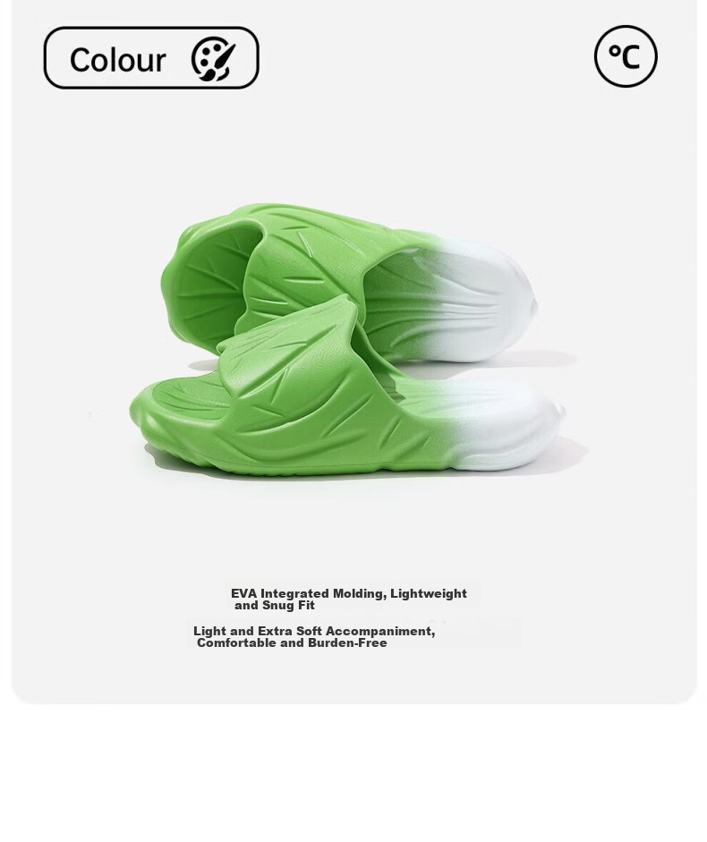 HIPANDA Cabbage Outdoor Slippers Women Non-Slip Thick Sole Height Increasing Soft Indoor Home Shower Men Flip Flops 3