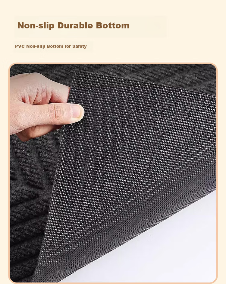 Jushi Yi Tire Pattern Floor Mat Entrance Door Non-Slip Welcome Mat for Company Hotel Dark Red 60x90cm 7