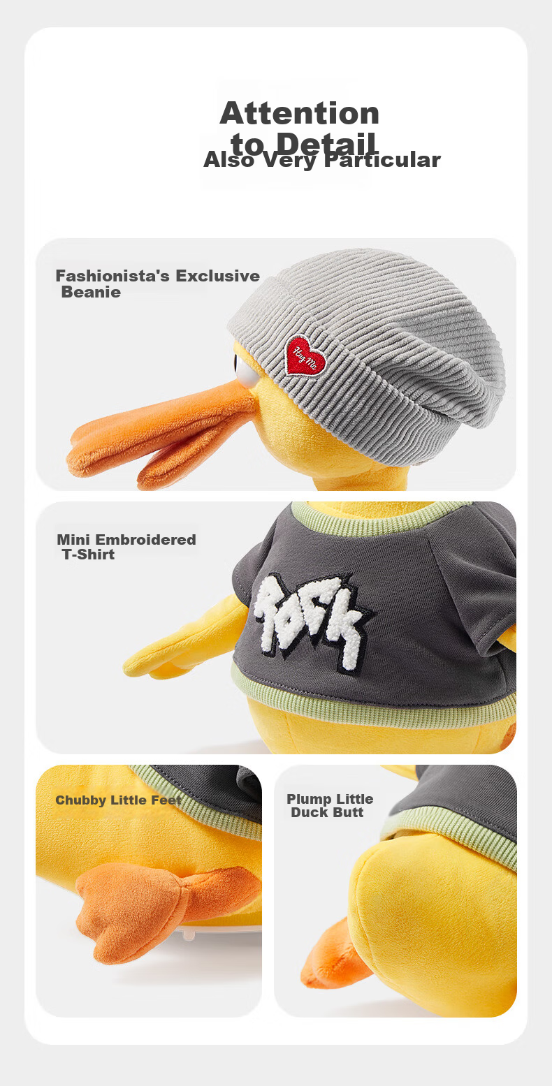 Babycare Magic Worry Duck Plush Repeating Funny Doll Stress Relief Toy Birthday Gift Pet Electric Repeating Duck 3.0 9