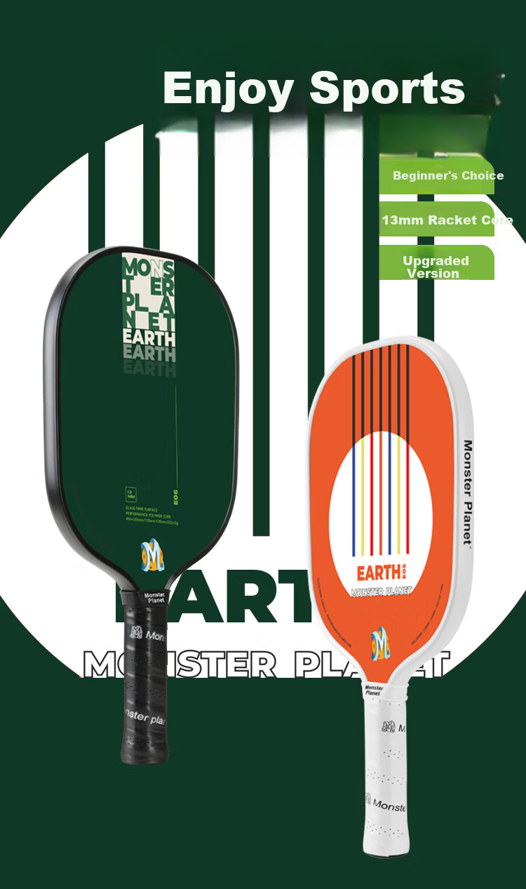 Monsterplanet Saturn S04 Pickleball Paddle Set 16mm Carbon Fiber Honeycomb Core Tournament Grade Upgraded Version 1