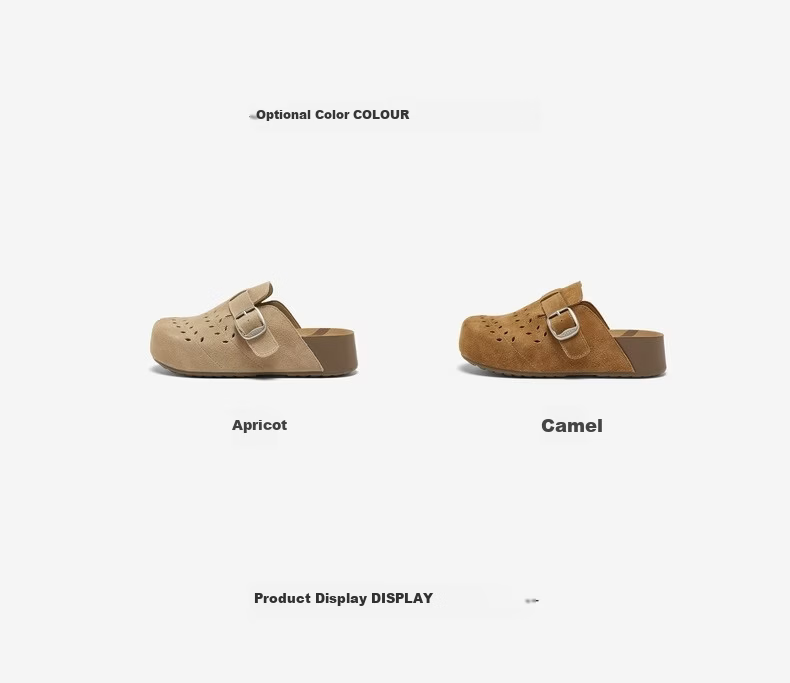 BASTO 26 Summer Birk Style Simple Fashion Retro Casual Women's Slippers D5006BH6 Apricot Size 38 11