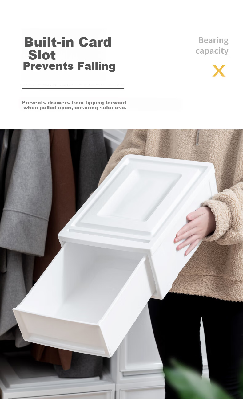 Iris Storage Cabinet Safe Odorless Baby Wardrobe Large Drawer Storage Box Stackable Sealed Bedside Cabinet Alice 7