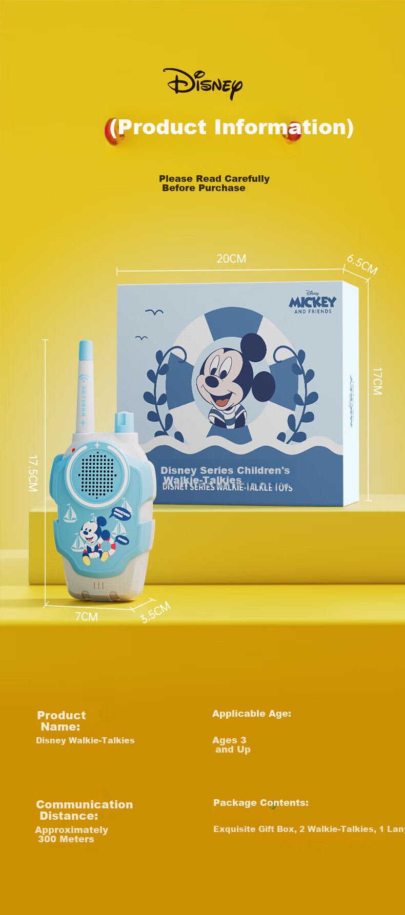 Disney Kids Instant Camera 64GB Color Printing Educational Toy Camera Photo Video Recording Back-to-School Gift 8