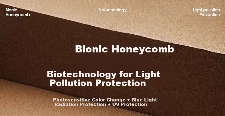 Morak Honeycomb Protective Auto Photochromic Blue Light UV Radiation Shielding Post-Femtosecond Surgery Sunglasses for Men and Women 1
