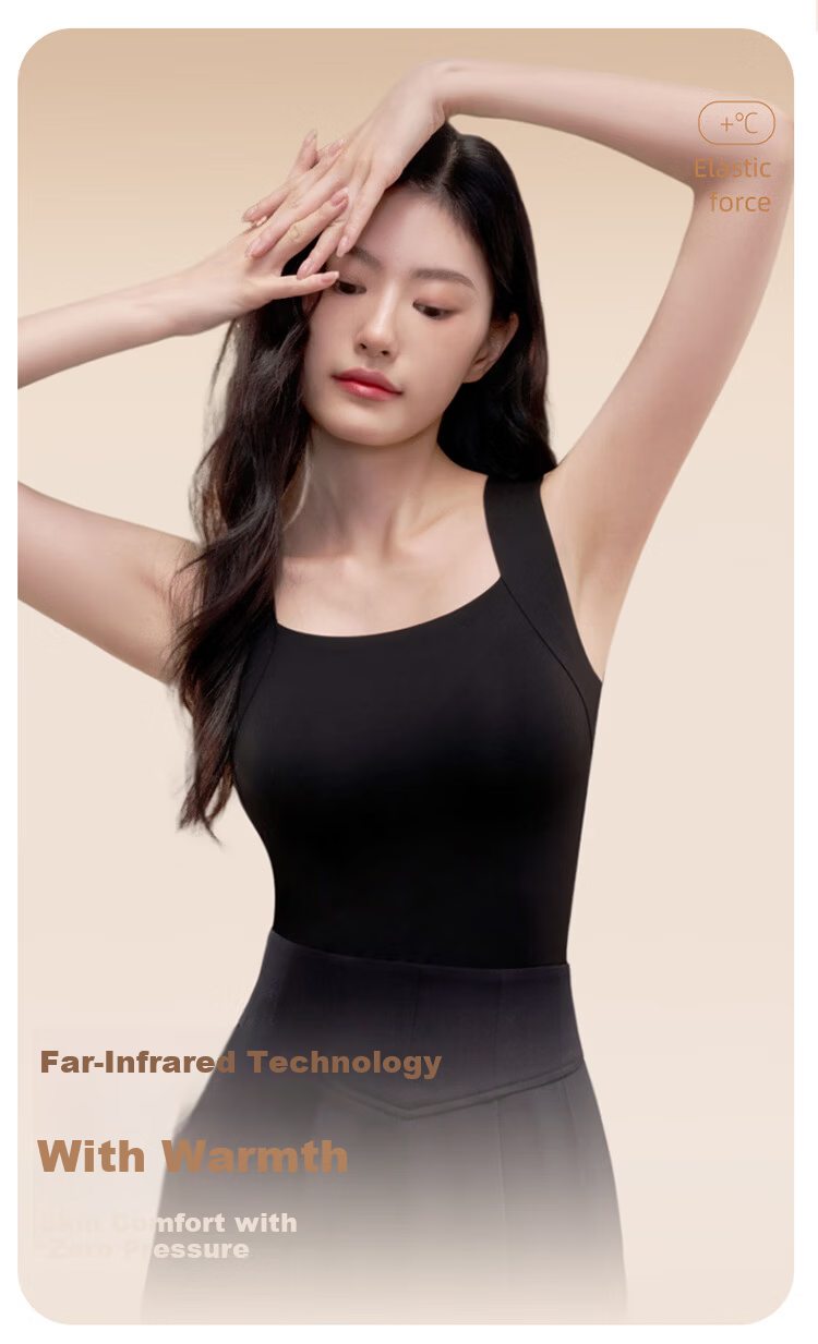 Herbal Original Camellia Oil Thermal Vest for Women Autumn Winter with Built-in Padded Fixed Cup Base Layer 2025 New Edition 4