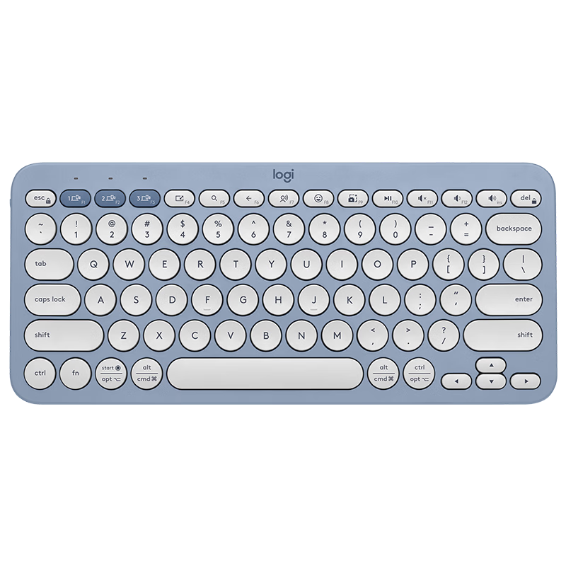 Logitech K390 Enterprise Wireless Bluetooth Keyboard Upgraded K380 Mac Laptop Tablet iPad Computer Silent Keyboard Multi-Device Ultra-Thin Home Use 79 Keys Blue
