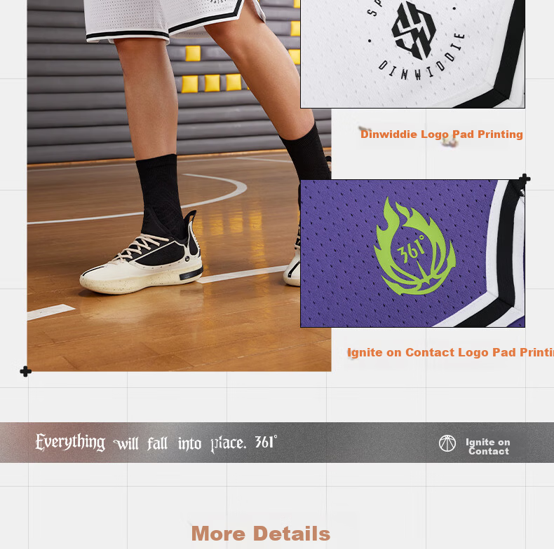 361° Men's Sports Shorts Spring Summer New Quick-Dry Basketball Five-Point Loose Printed Pants 652621702-1 10