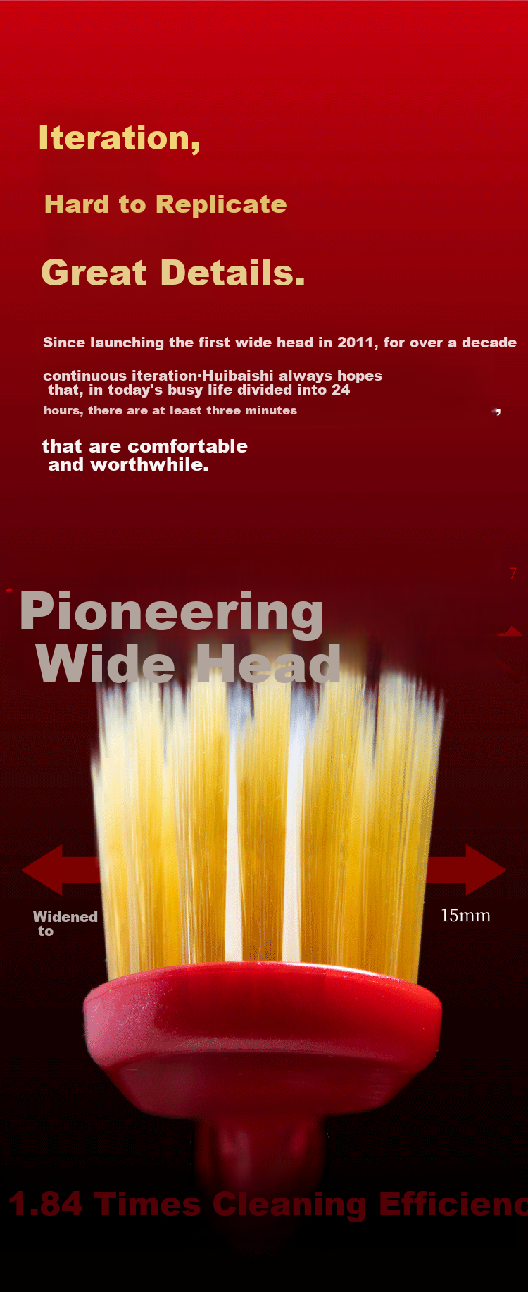 EBISU 48-Hole Wide-Head Soft Bristle Toothbrush for Adults, Gum Protection All-In Pro2 Pack, Random Colors 5
