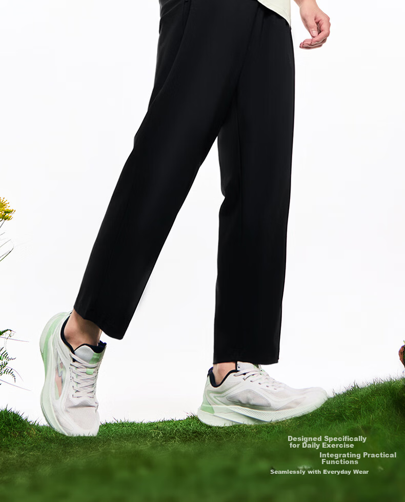 ERKE Knitted Capri Pants, Summer Ice-Cool Sun Protection Trousers, Straight-Leg Outdoor Casual Pants for Men, UPF50+ Versatile Sports Long Pants 5