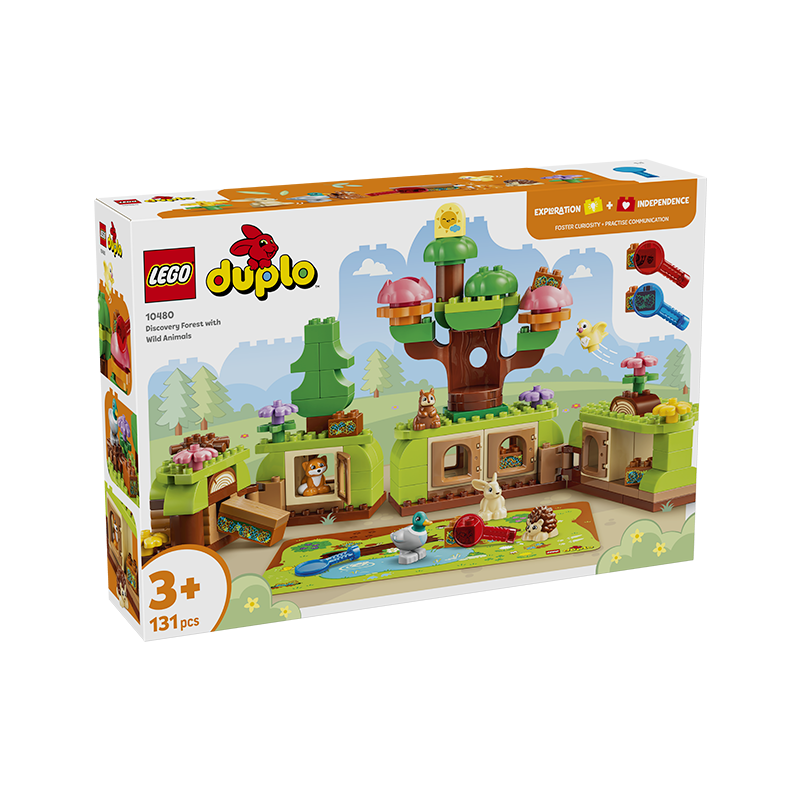 LEGO Duplo 10480 Forest Animal Adventure Big Building Blocks Toy for Boys and Girls Birthday Gift