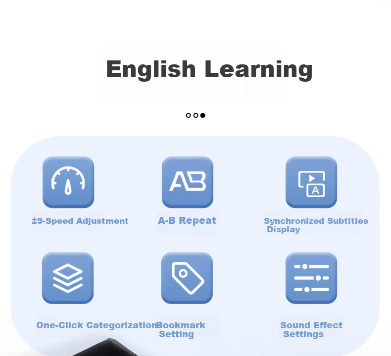 Aigo MP3-502 16GB English-Chinese Dictionary Speaker, Full Touch Screen MP4/MP5 Lossless Music HIFI Player, Portable English Learning Device for Students And Sports 8