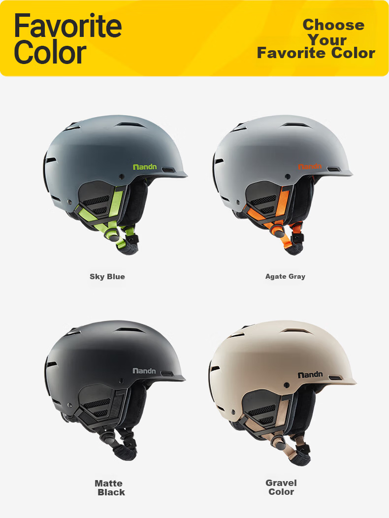 Nanen Ski Helmet Unisex MIPS Impact Protection Single Double Board Warm Breathable Integrated Snow Helmet 17