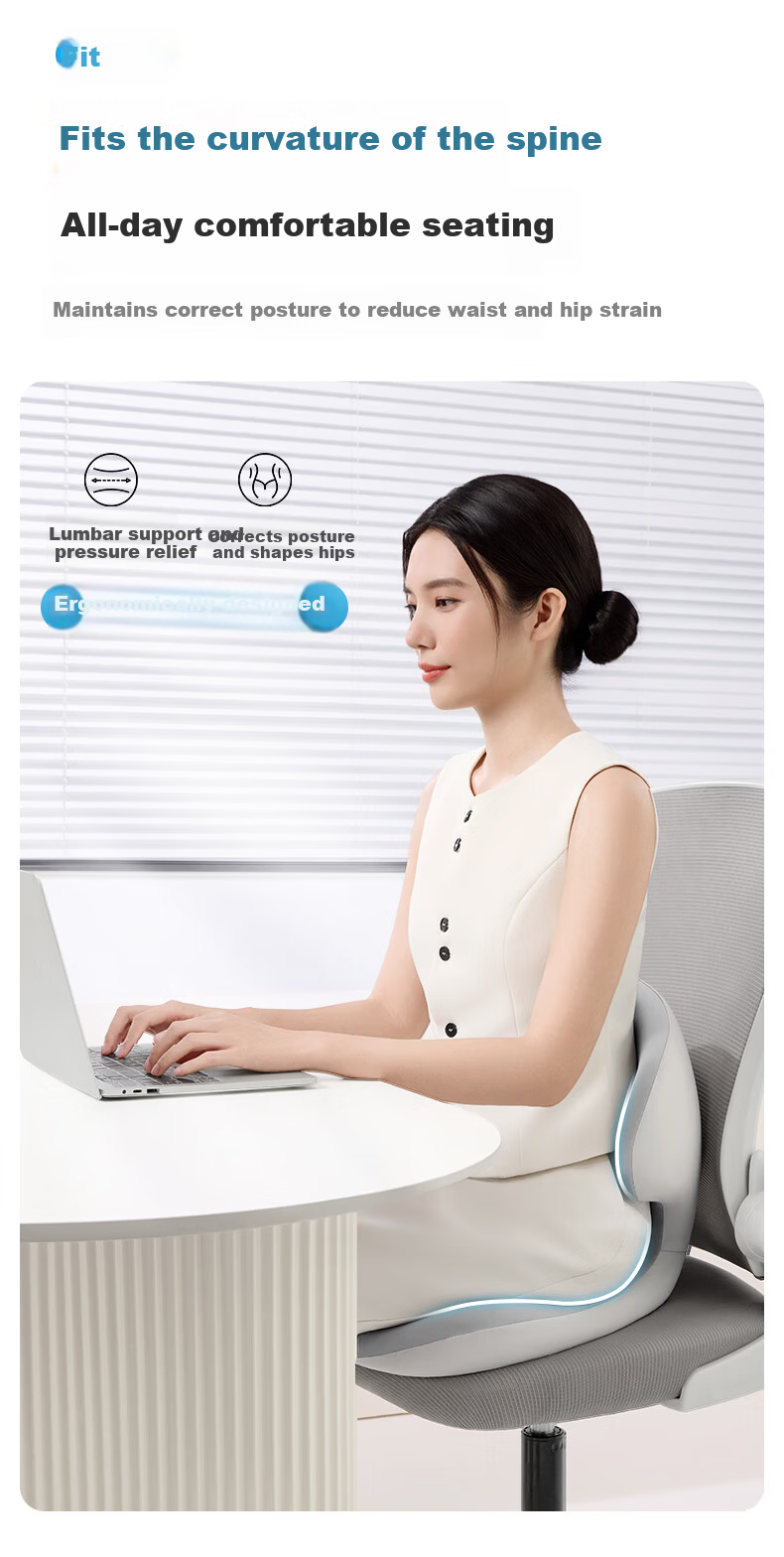 Slyeiy Lumbar Support Cushion Office Backrest Ergonomic Waist Pillow Popular New Product 5