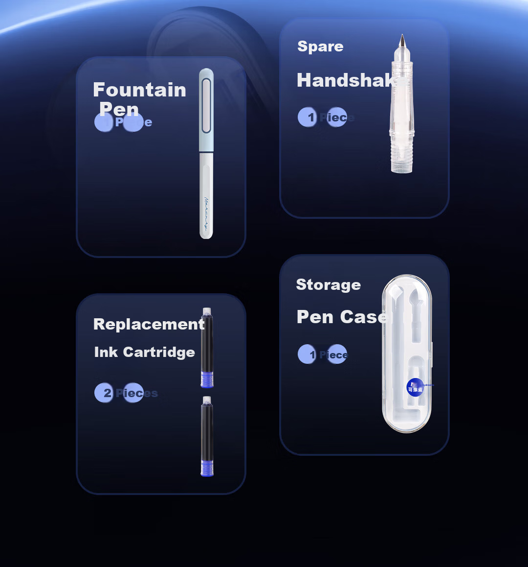 Dianshi Time Capsule Non-Splash Ink Fine Nib Fountain Pen Posture Correction for 3rd Grade Primary Students Calligraphy Pen Back to School 7155 Purple Barrel - EF Nib [Magic Erasable Blue Ink] 23
