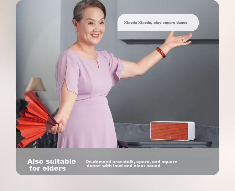 Xiaodu Smart Speaker Fun Set Edition [Super Xiaodu] Minimalist Trendy Design AI Large Model Bluetooth Speaker Voice Desktop Speaker Music Radio DJ Gift 6