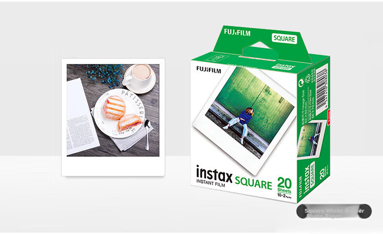 FUJIFILM Instax SQUARE SQ1/SQ40 Instant Camera Square Format 520 Gift SQ1 4x4 Film Black and White Retro Overseas Version 3