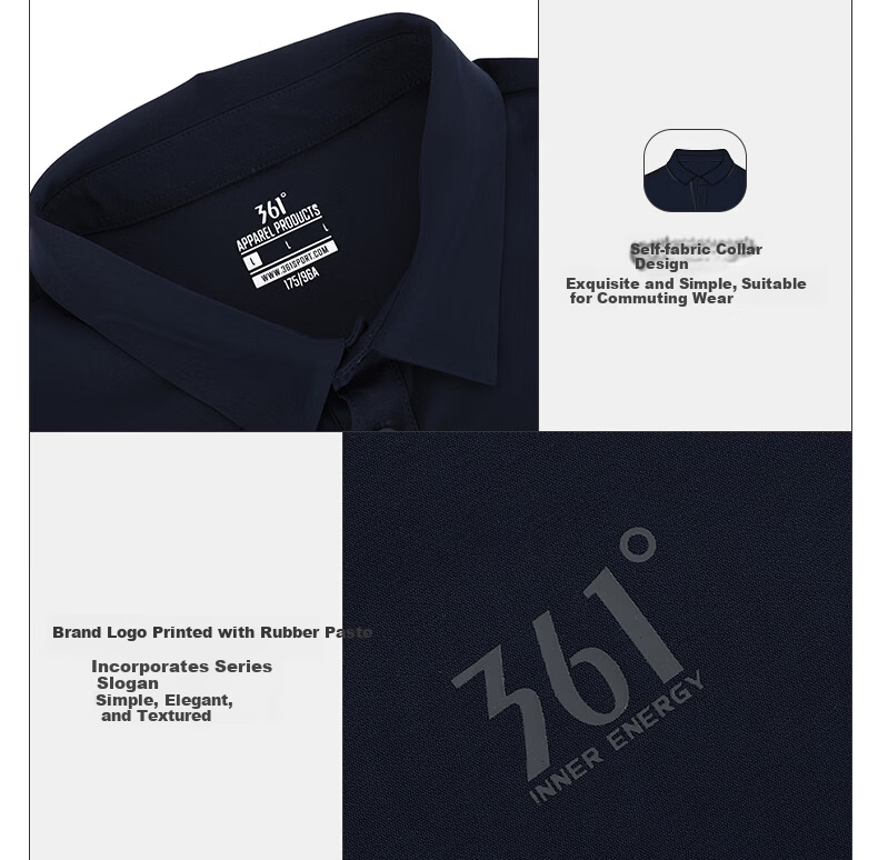 361° Men's Sports T-Shirt Spring Summer New Sun-Protective Polo Shirt Cooling Casual Short Sleeve Top 652624103-6 11