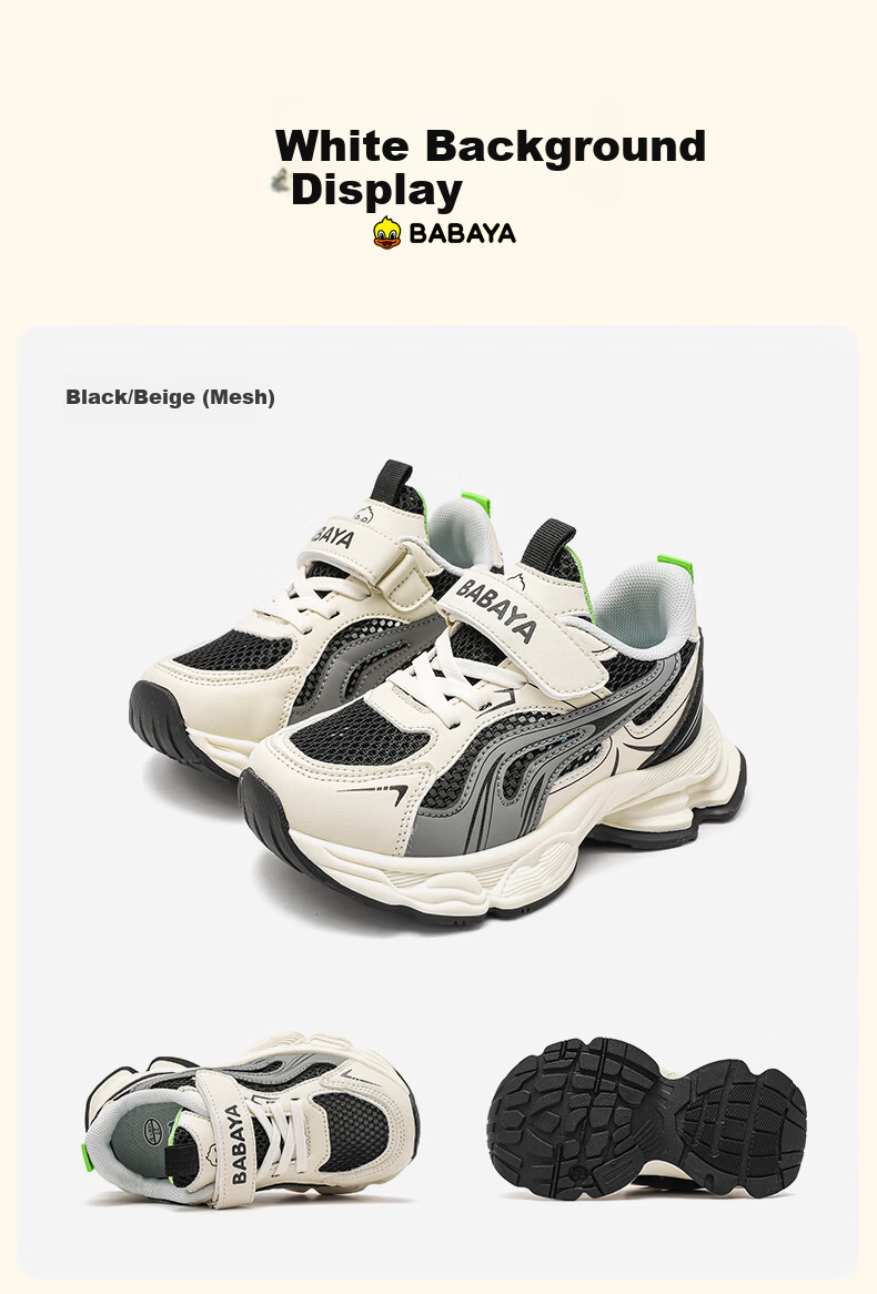 Baba Duck Kids Summer Breathable Mesh Boys Running Shoes Casual Dad Sneakers 52033 Silver Pink Size 37 15