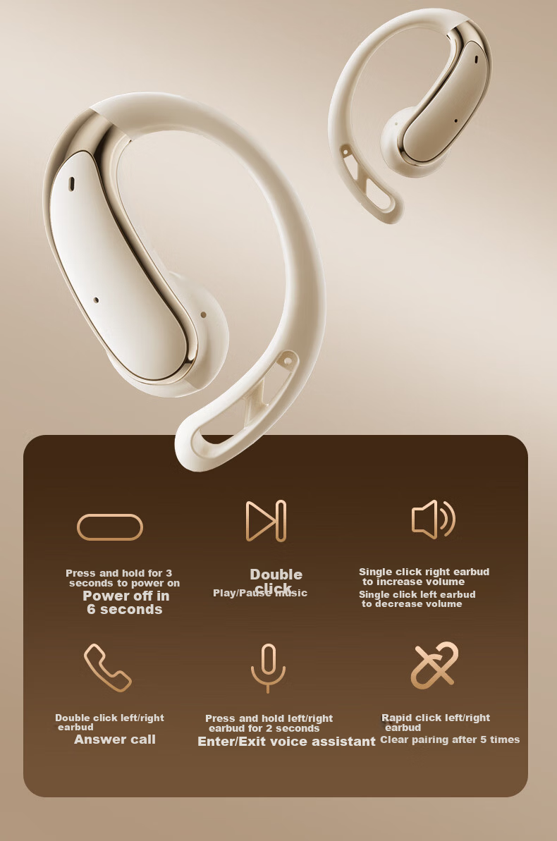 Niye Heavy-Duty New Arrival | Premium Bone Conduction Bluetooth Earphones, Open-Ear Wireless Sports Running Headset with Noise Cancellation and Long Battery Life, Christmas Edition 19