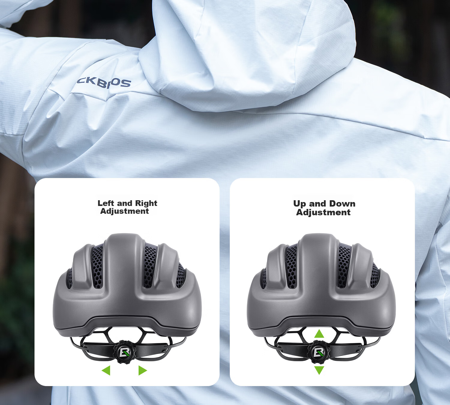 Rockbros Helmet Accessories - Black Visor + Black Magnetic Photochromic Goggles 13