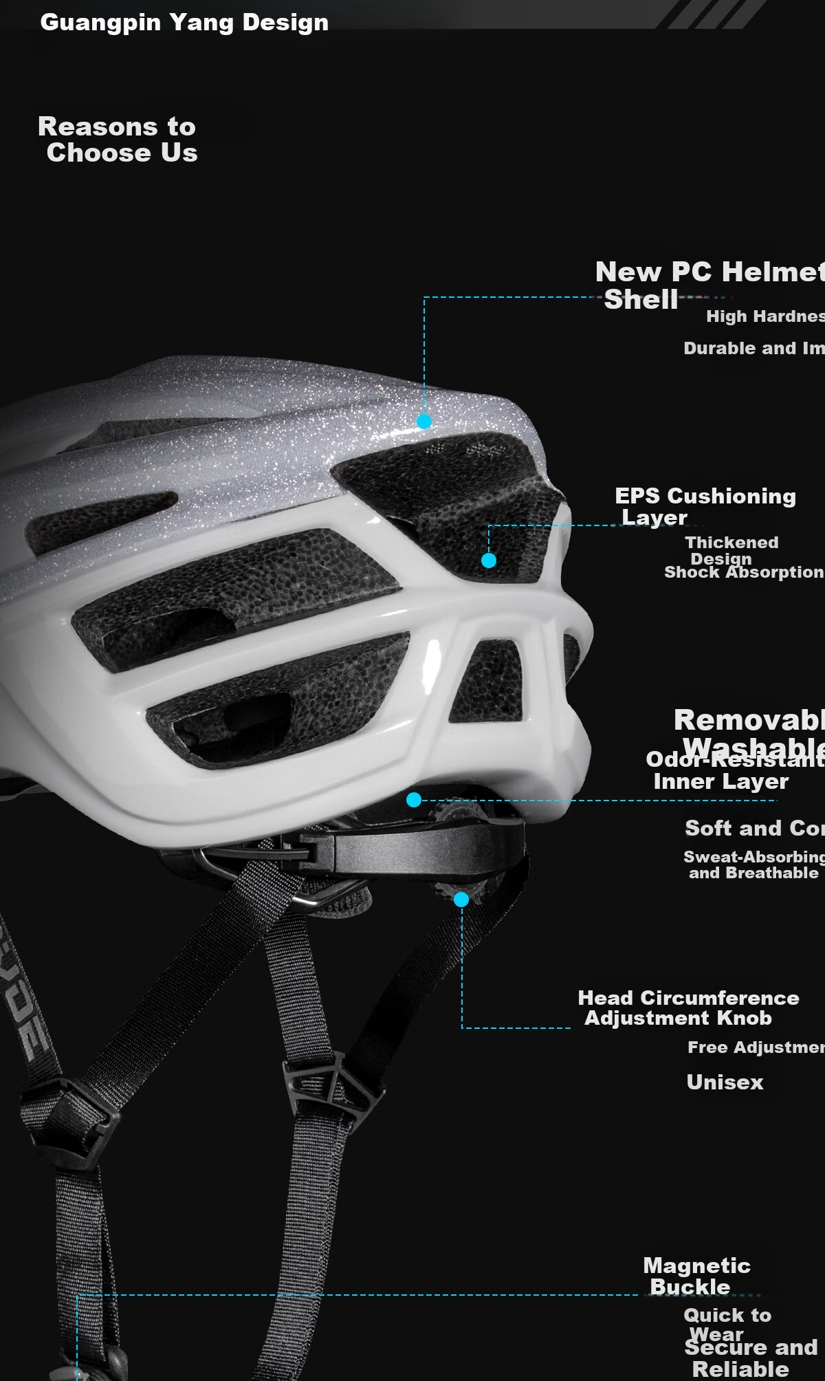 KAPVOE Star Flash Cycling Helmet Summer Mountain Road Bike Ultra-Light Unisex Safety Gear 3