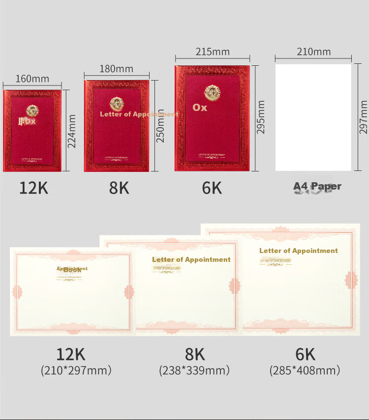 DSB (Disbi) 12K Appointment Certificate Cover Company Employee Award Certificate Glossy Medal Style 1 Book (Includes 2 Inner Pages) 051032 3