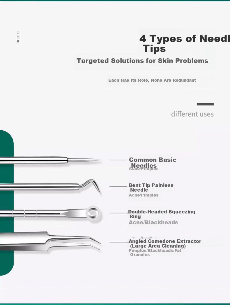 Keqi Double-Ended Blackhead and Acne Extractor Tool Set, 5 Pieces 2