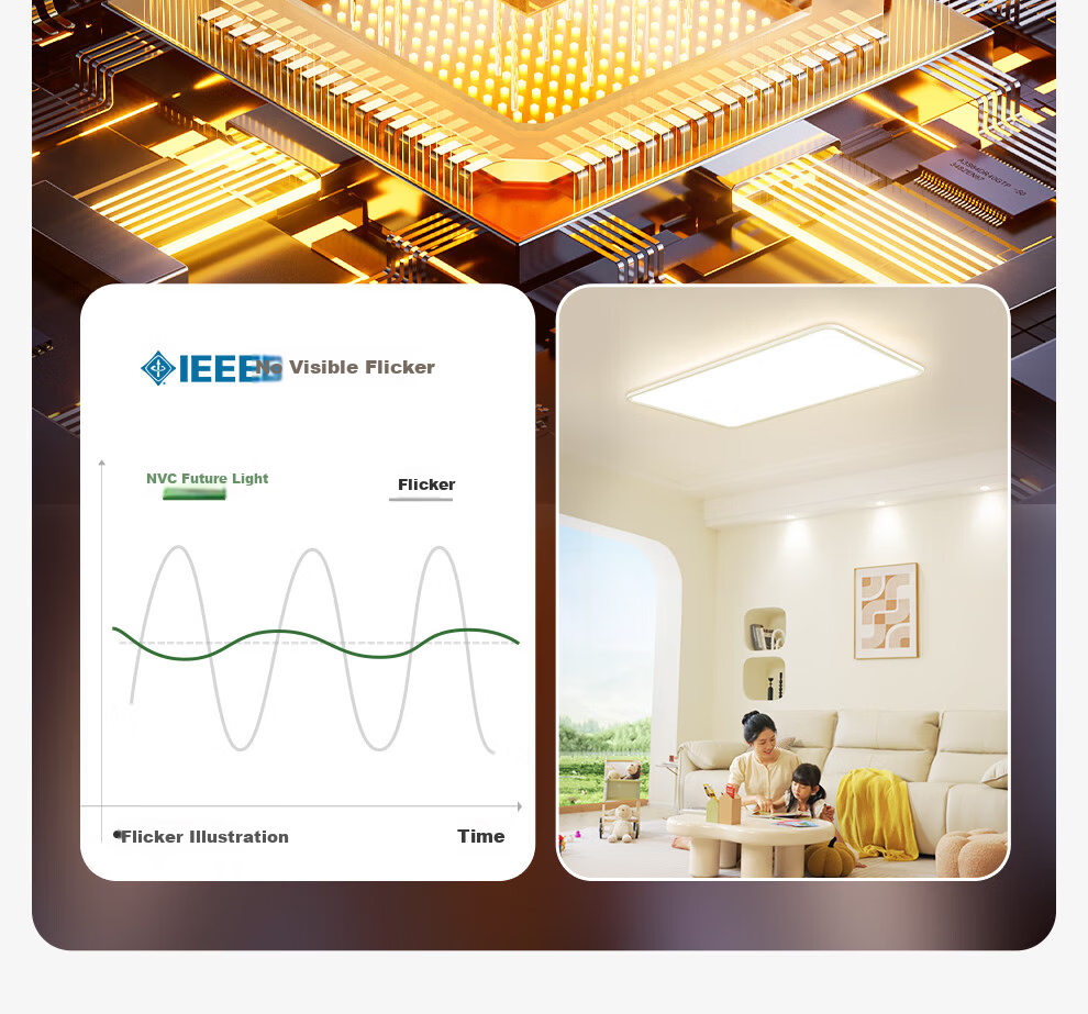 NVC LED Recessed Ceiling Light Minimalist Living Room Smart Control Full Spectrum Nordic Modern Future Baby Eye Protection Diffuse Reflection 14