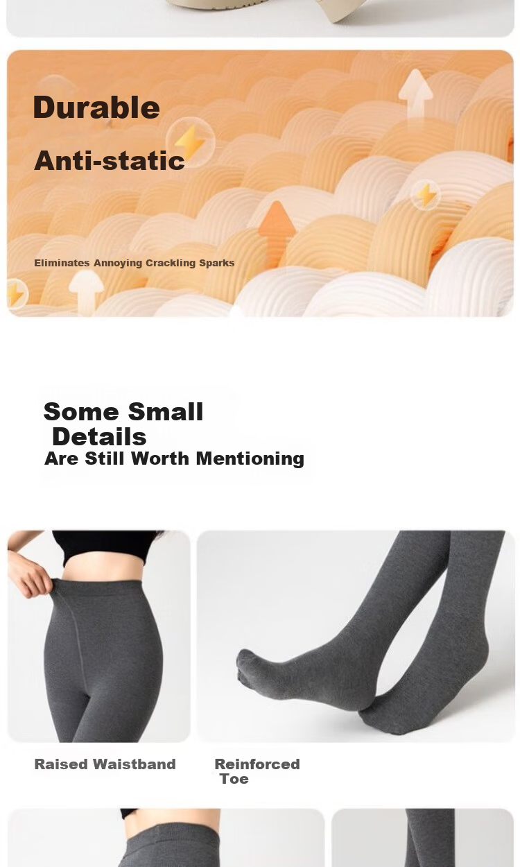 GUJIN Women's Autumn Winter Leggings Black Vertical Striped Fleece Lined Slimming Warm Tights Gray 13