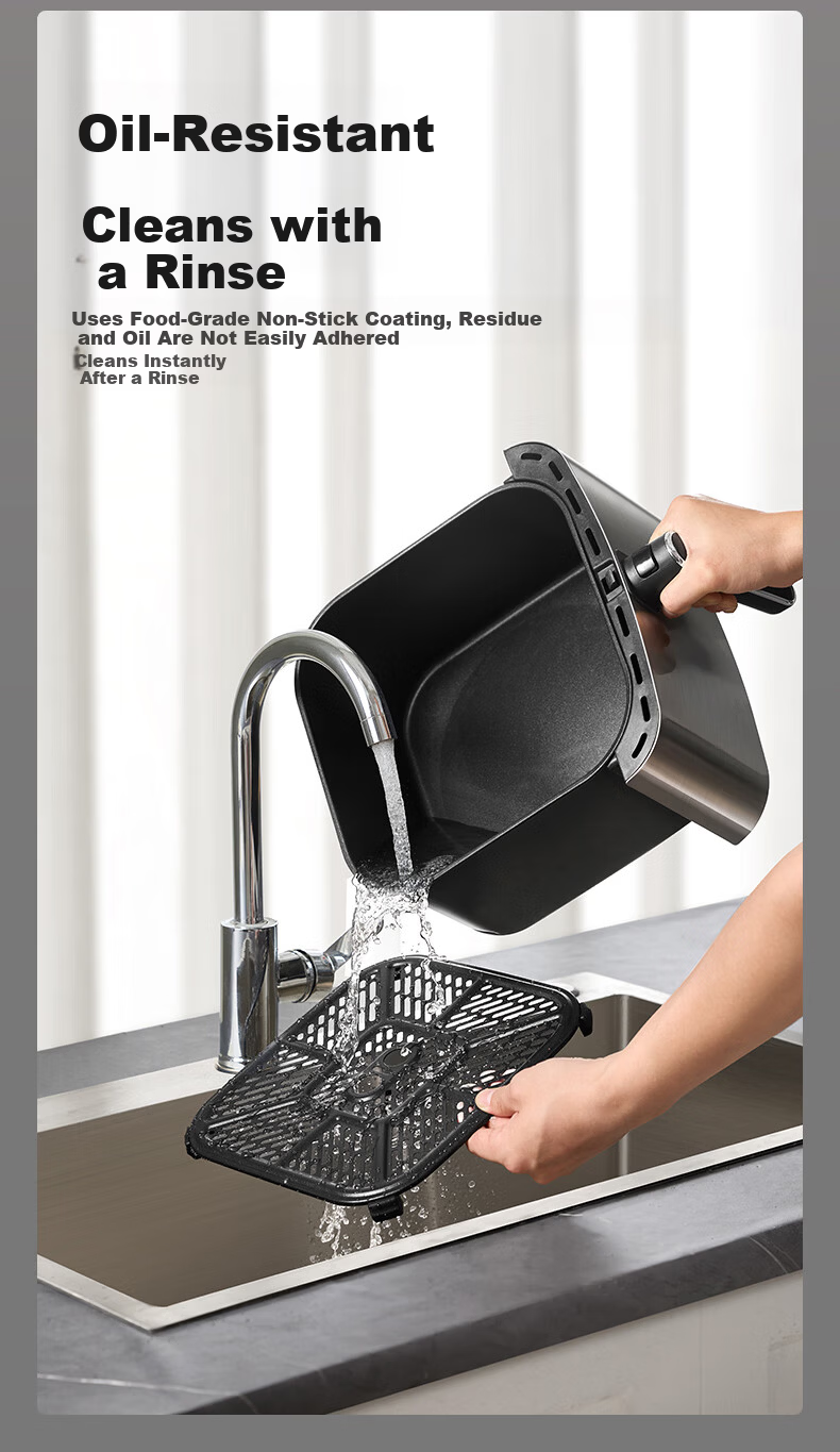 Joyoung Dual Heat Source Air Fryer 7.8L Large Capacity Visible Window Stainless Steel Steam Oven KL80-V587Y 26