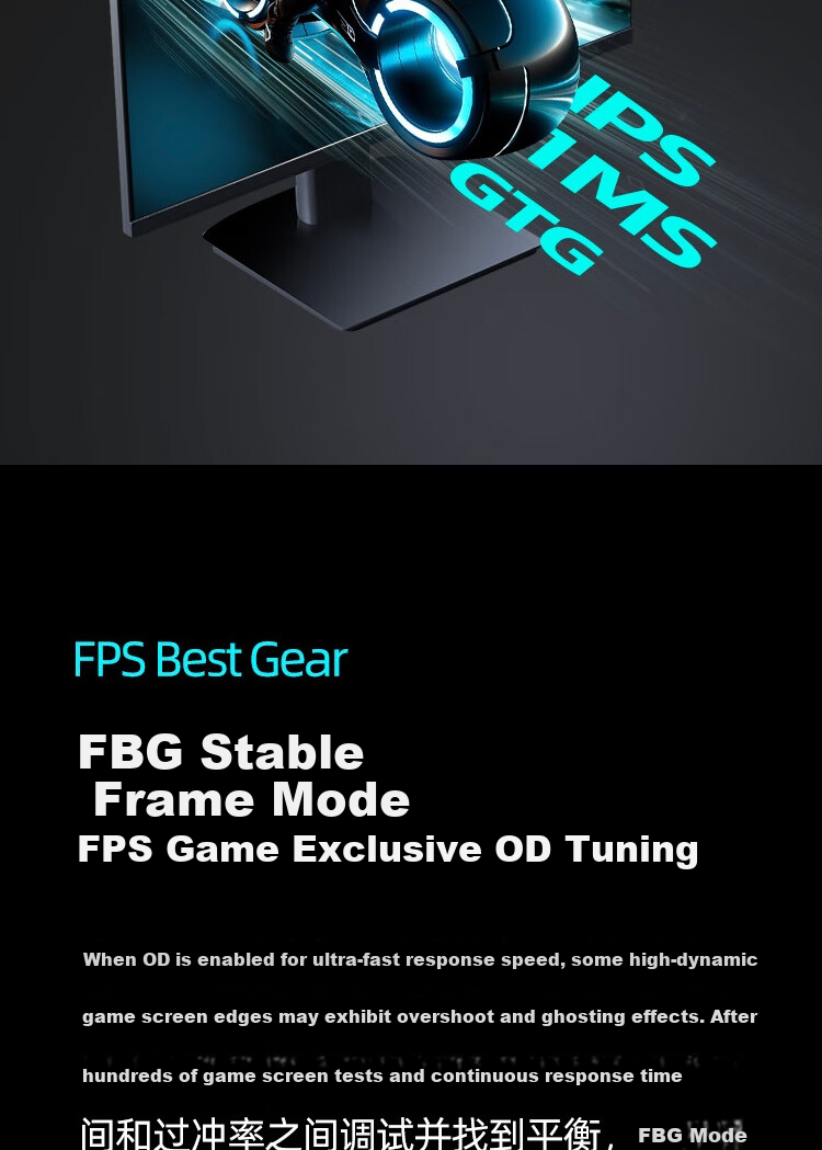 VAVG MicroEdge 24.5-inch 2K Native 300Hz FastIPS Hardware Low Blue Light HDR400 1ms GTG Micro-Bezel Gaming Monitor G25QIS 6