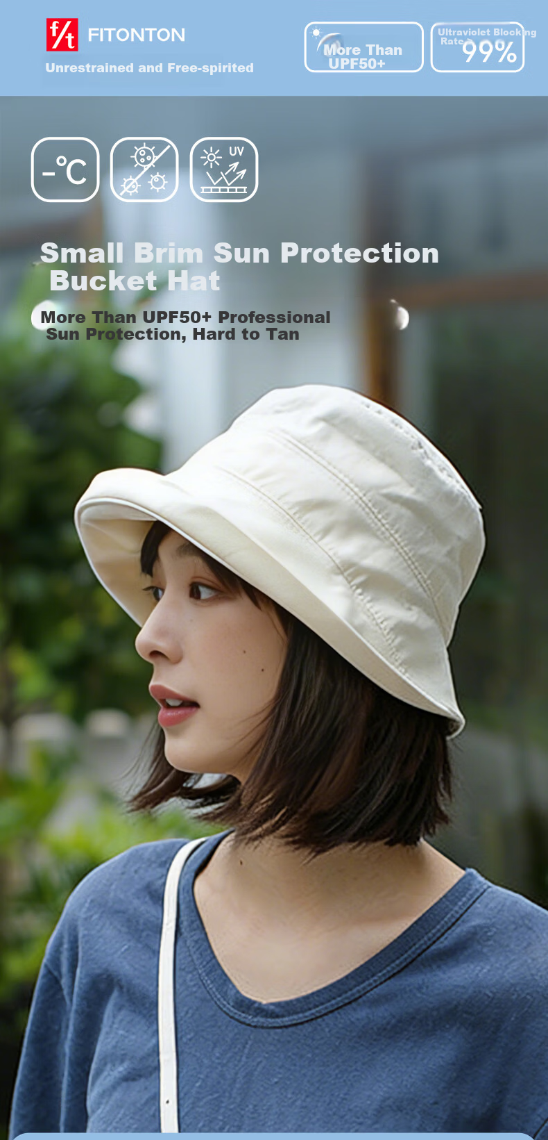 FitonTon Women's Sun Protection Hat, Summer Face-Covering Outdoor UV Protection Travel Cycling Cooling Foldable Cap 1