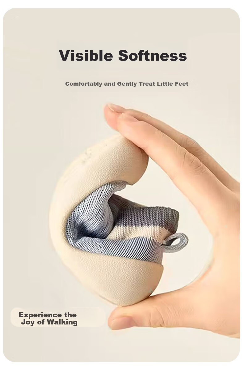 Aibaoshi Baby Floor Socks Spring And Autumn Infant Socks Toddler Walking Shoes Children's Cooling Pre-Walking Shoes Early Education Socks Yellow 12.5cm T146 7