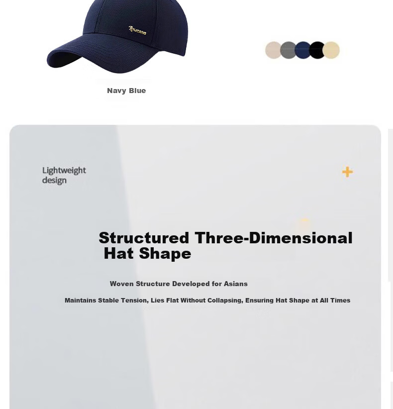 TUCANO Men's Baseball Cap Hard Top Vintage Duckbill Cap Women's Four-Season Outdoor Sports Fishing Sunshade Sun Protection Hat 8