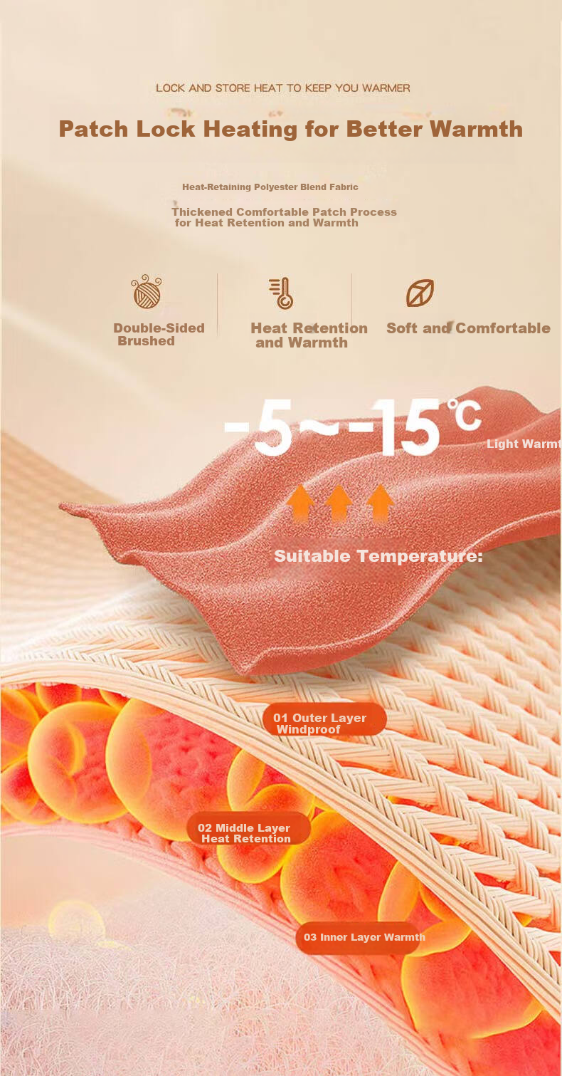 SNOWFLYING Men's Thermal Underwear 100% Wool Filled Patch Autumn Winter Fleece Thickened Set 4