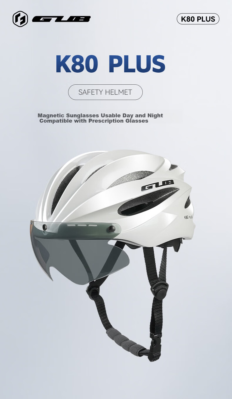 GUB Cycling Helmet with Magnetic Detachable Goggles Lightweight Safety Mountain Road Bike Helmet for Men and Women 1