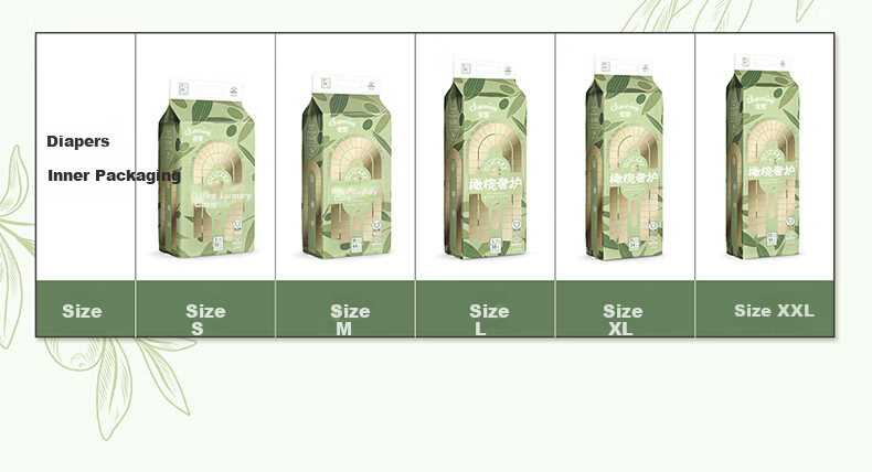 Jiaying Olive Luxury Baby Diapers M Size 44pcs (4-8KG) Ultra-thin Breathable Soft Baby Nappies 11